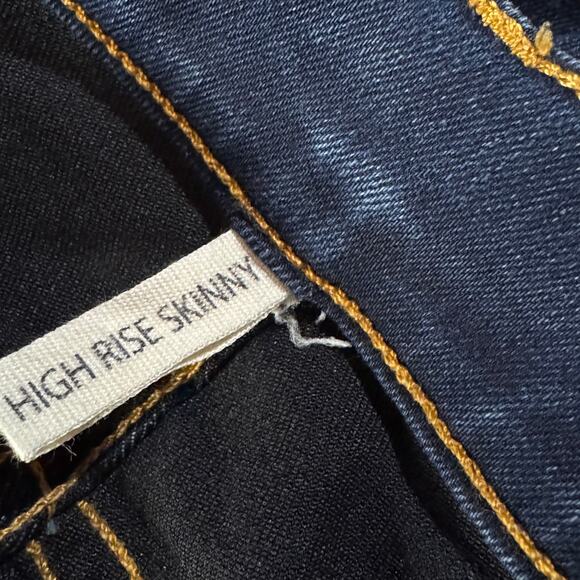 Rag & Bone SZ 27 High-Rise Skinny Jeans Zip-Fly Stretch Pocket Whiskered Bedford - Picture 8 of 11